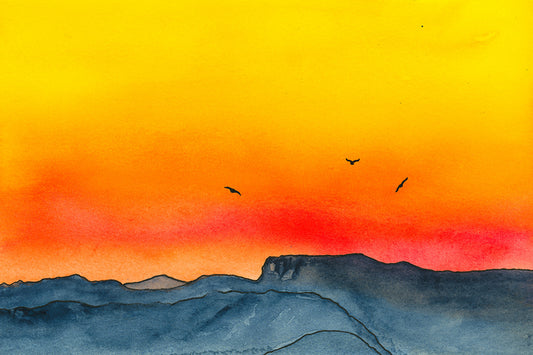 Shortoff Mountain - Watercolor Print